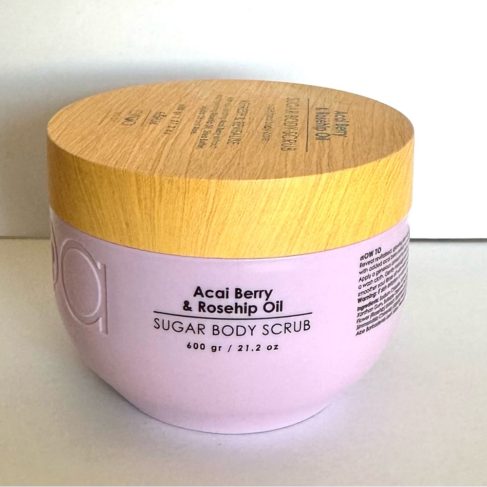 Ciroa Açaí Berry & Rosehip Oil Sugar Body Scrub Refresh & Revitalize 21.2 Oz